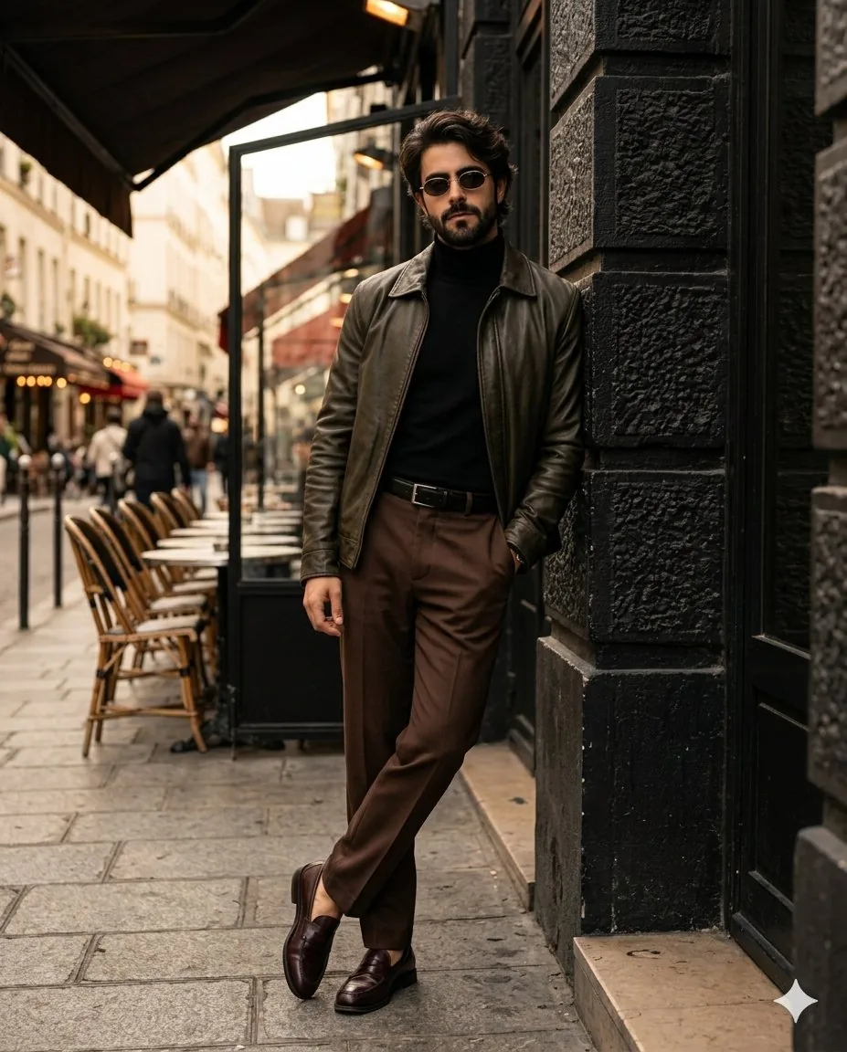 Cinematic Urban Menswear Portrait reference