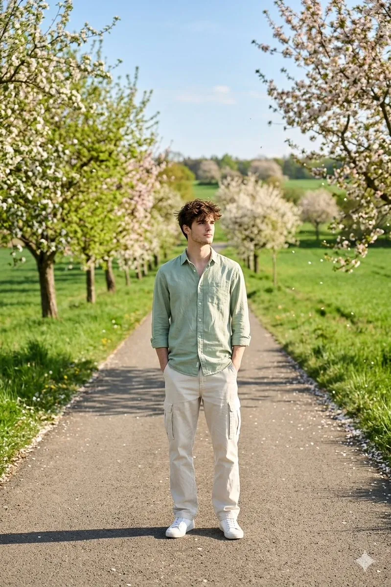 Cinematic Photograph of Man on Countryside Road - Nano Banana Pro AI Prompt for Social Media Post reference