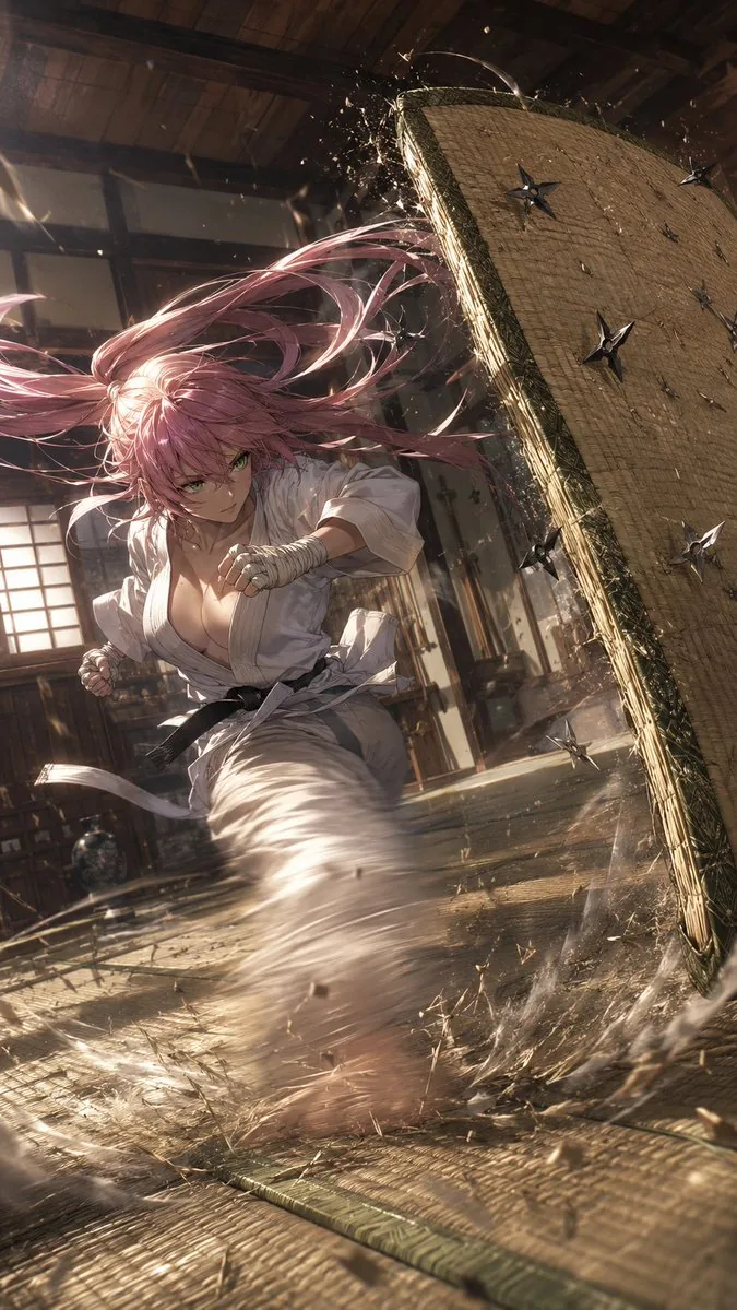 Pink-Haired Dojo Martial Artist reference