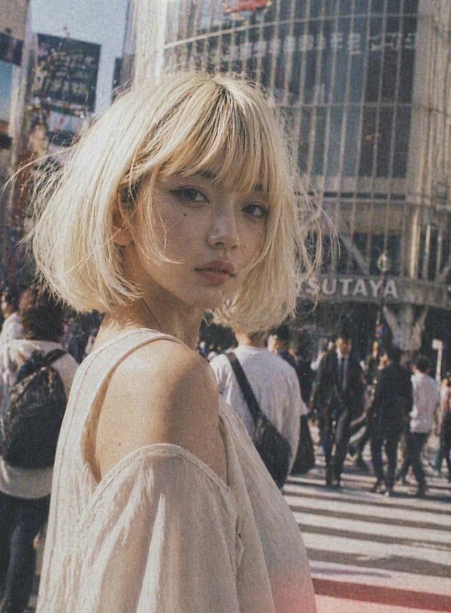 Vintage Shibuya Street Portrait reference