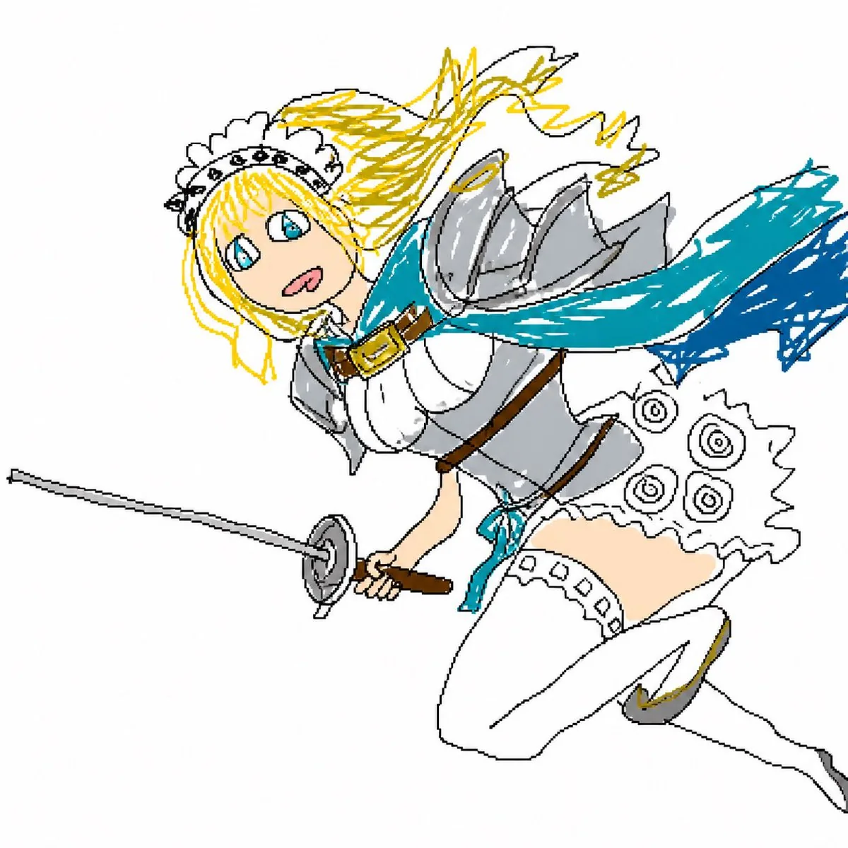 Flying Maid Knight Doodle reference