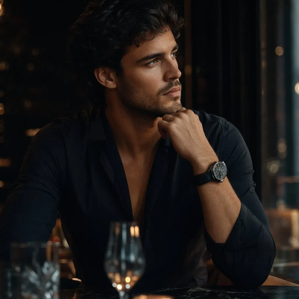 Luxury Lounge Cinematic Portrait reference