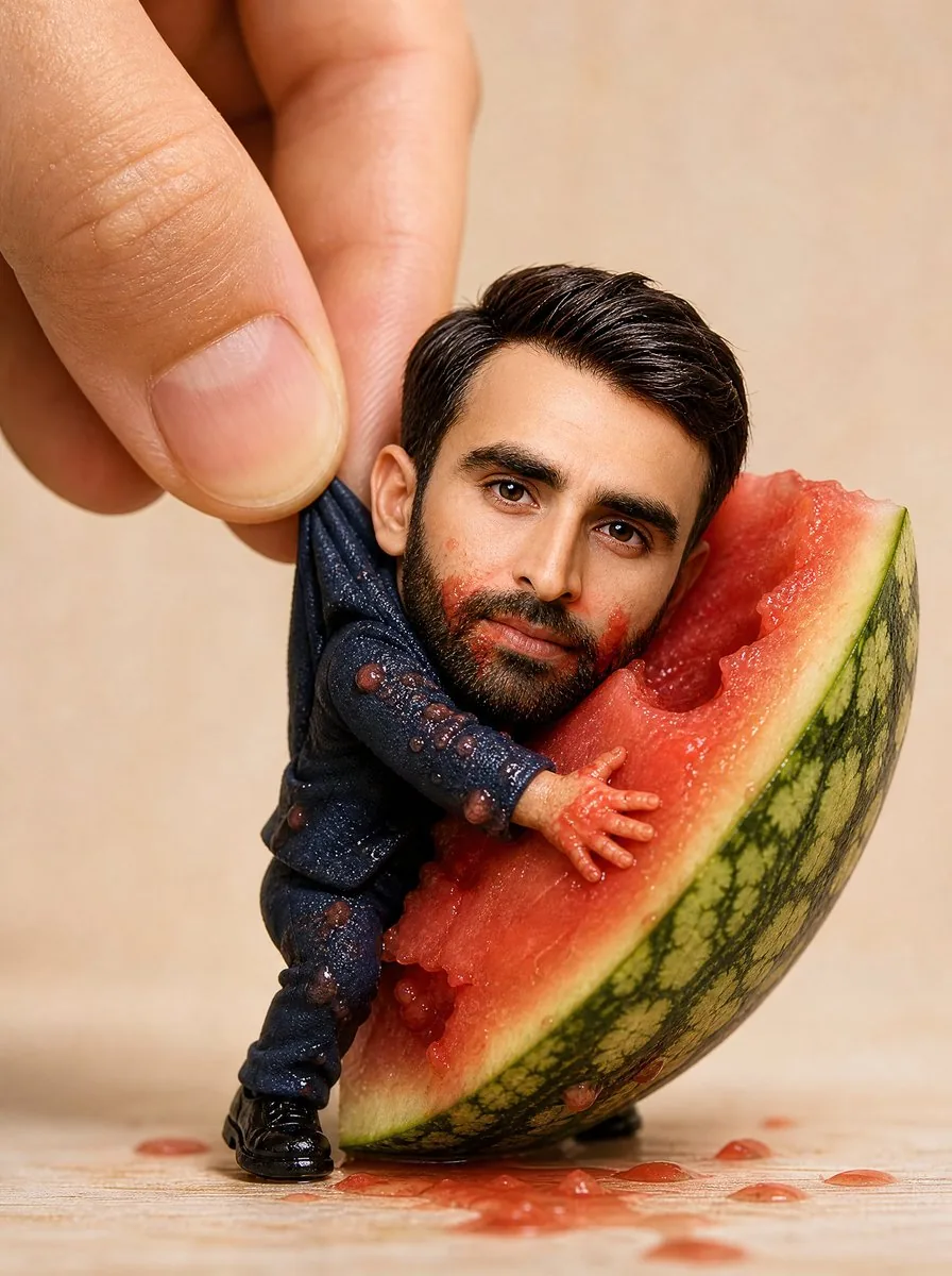 Miniature Doll With Watermelon reference