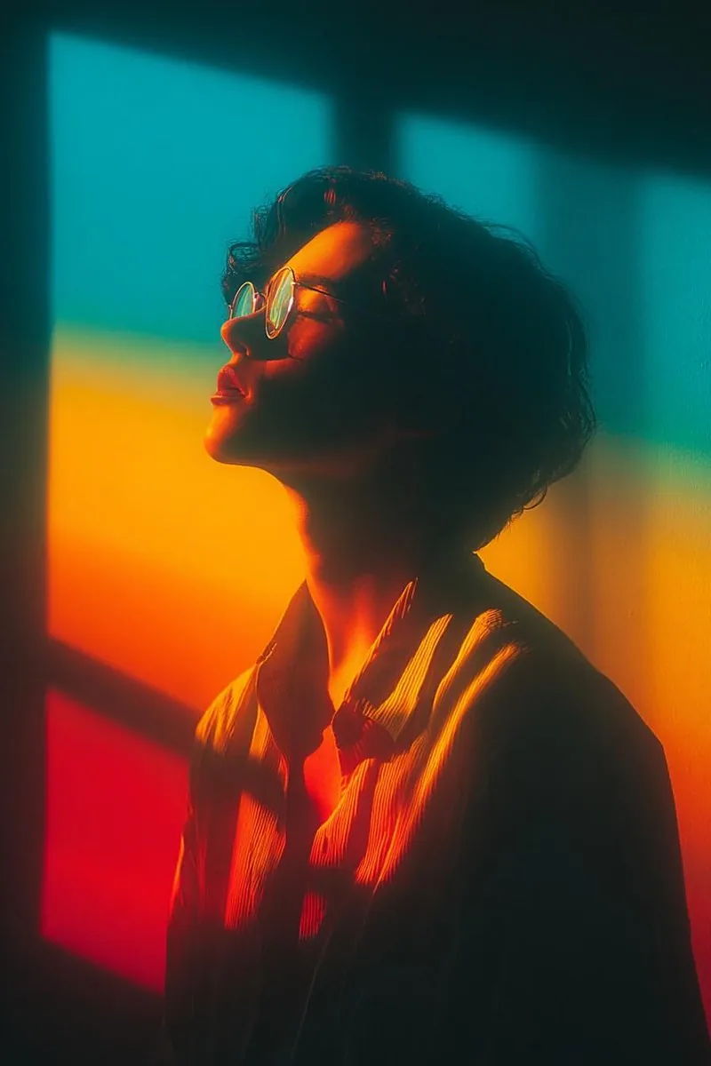 Cinematic Portrait with Geometric Window Light reference
