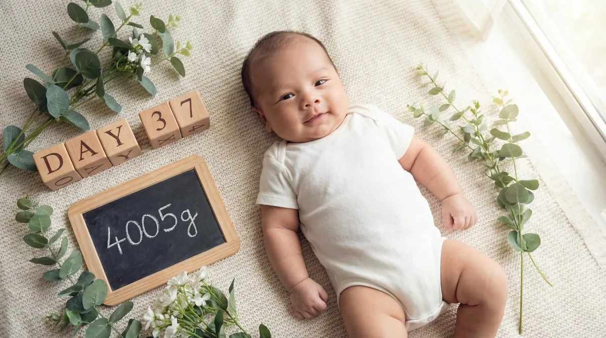 Nano Banana Pro Anniversary Baby Photographer Prompt - Nano Banana Pro AI Prompt for Social Media Post reference