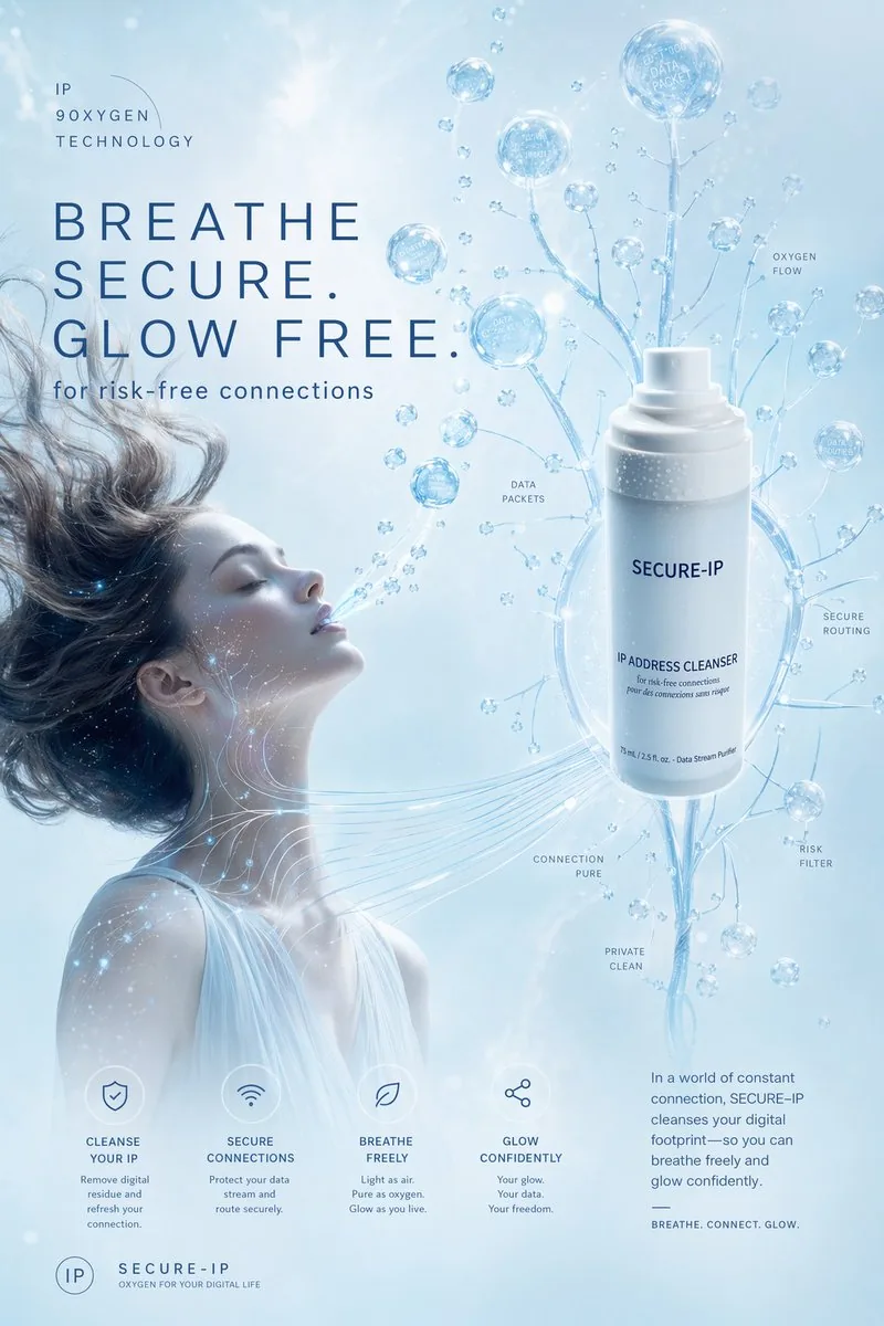 Futuristic Secure-IP Ad Poster reference