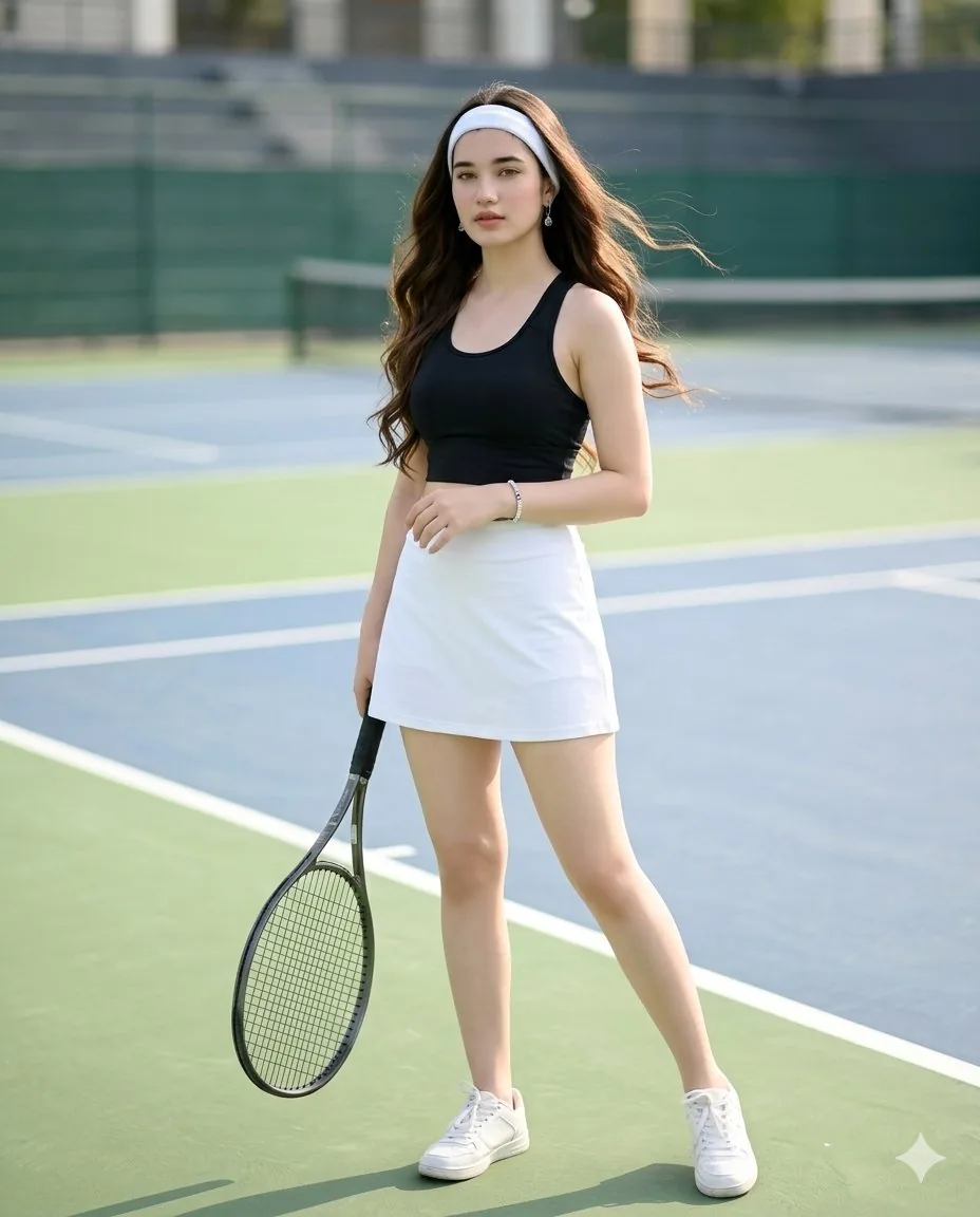 Realistic Tennis Player Portrait reference