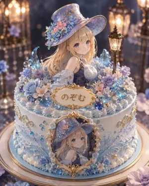 Fantasy Anime Character Whole Cake