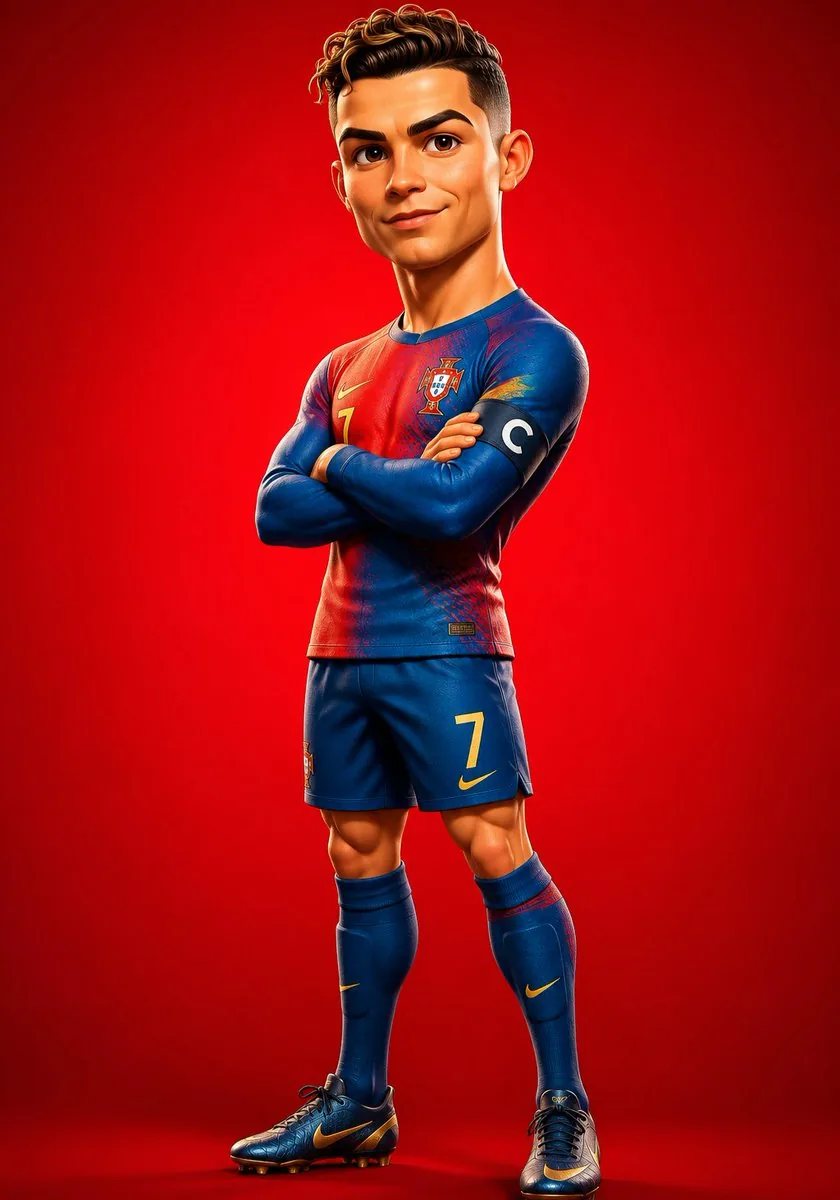 Stylized 3D Footballer Avatar reference