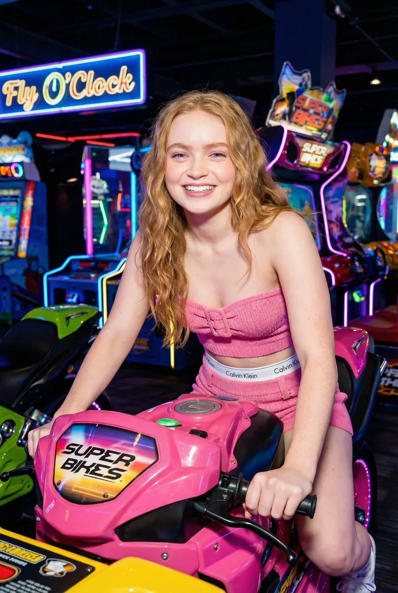 Vibrant Arcade Portrait with Neon Lighting - Nano Banana Pro AI Prompt for Social Media Post reference