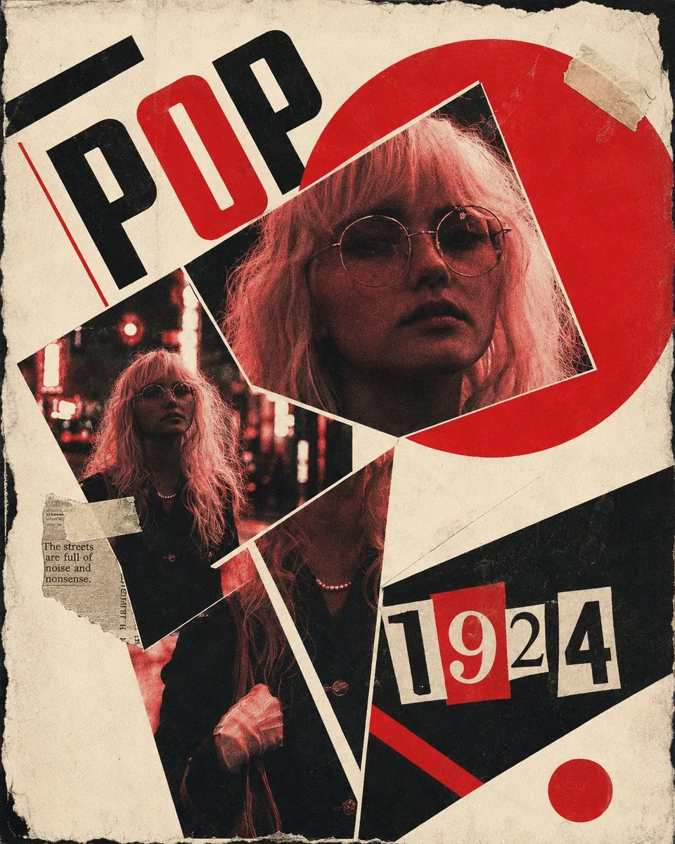 Constructivist Punk Collage Poster reference