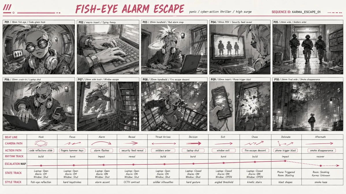 Cinematic Storyboard Project Card reference