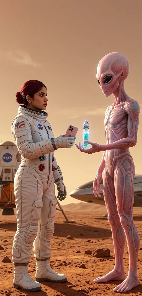 Martian Astronaut and Alien Exchange reference
