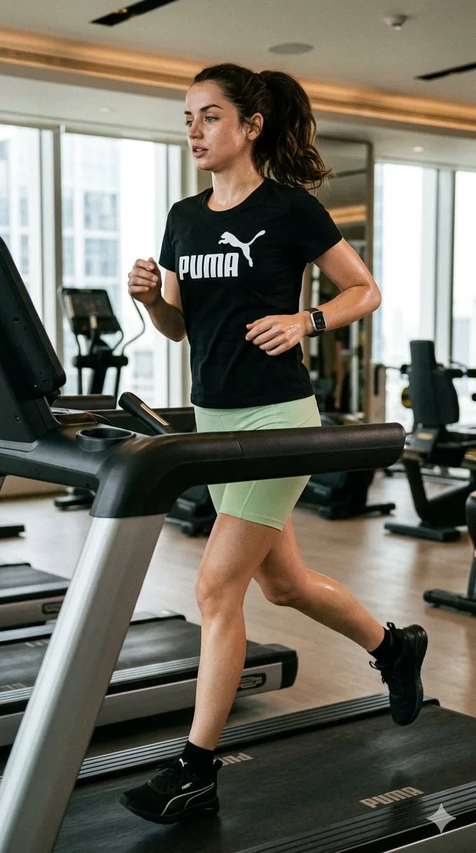 Luxury Gym Jogging Portrait reference
