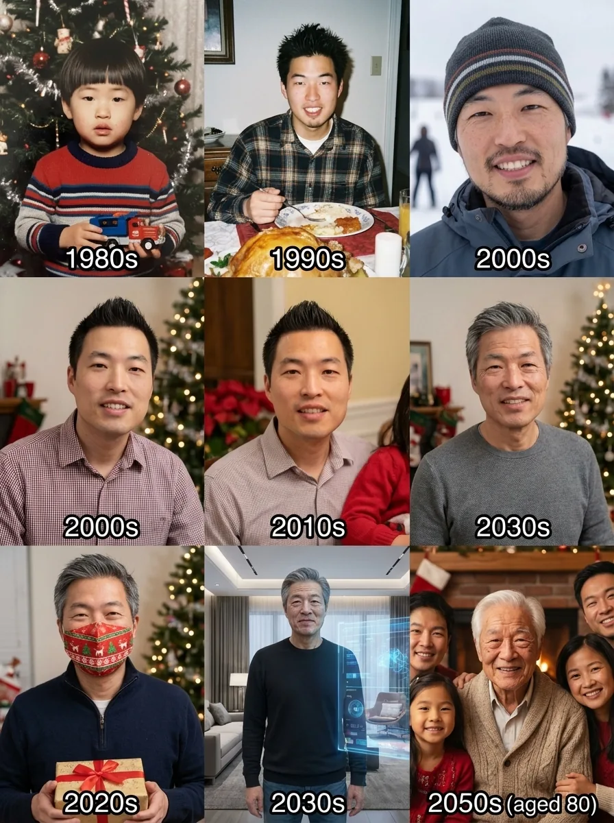Holiday photos across a lifetime reference