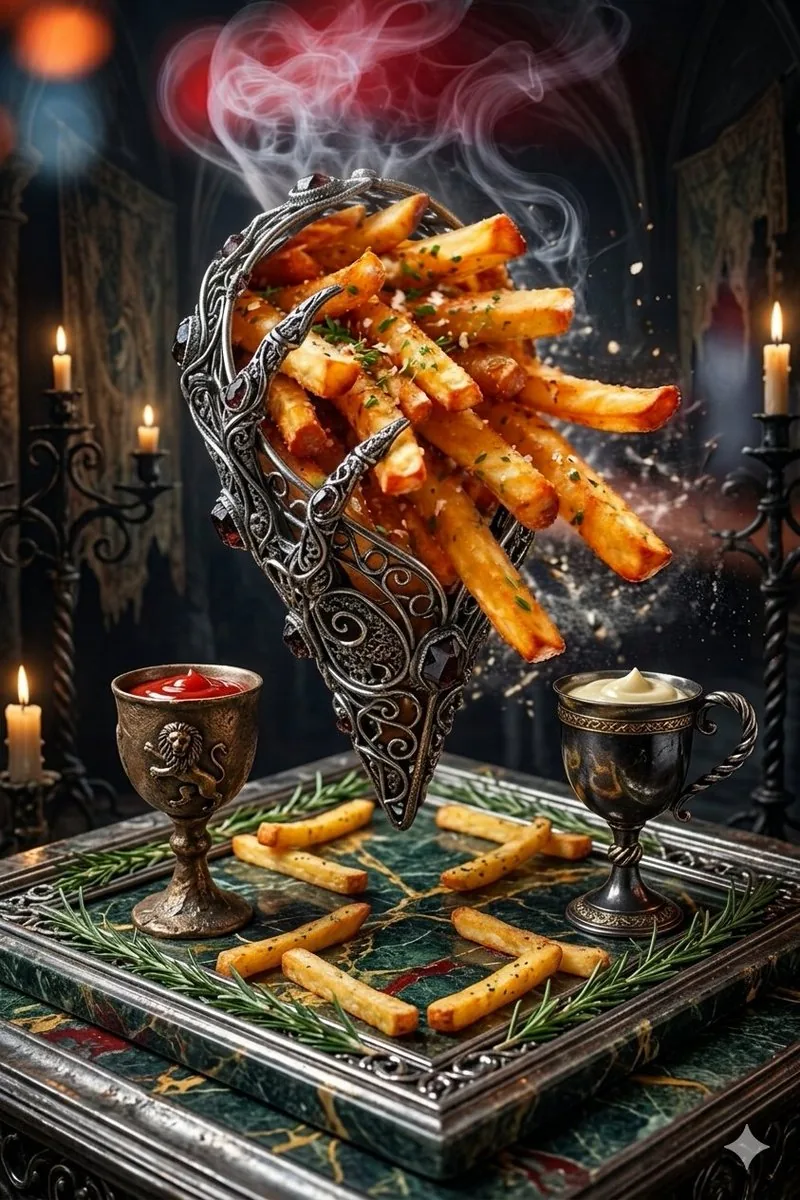 Gothic Fantasy Food Photography reference