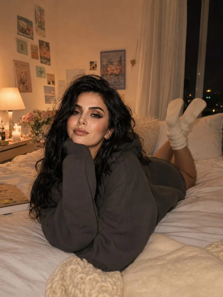Cozy Korean Bedroom Portrait reference