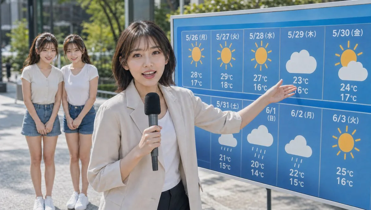 Live TV Weather Forecast Broadcast Scene reference