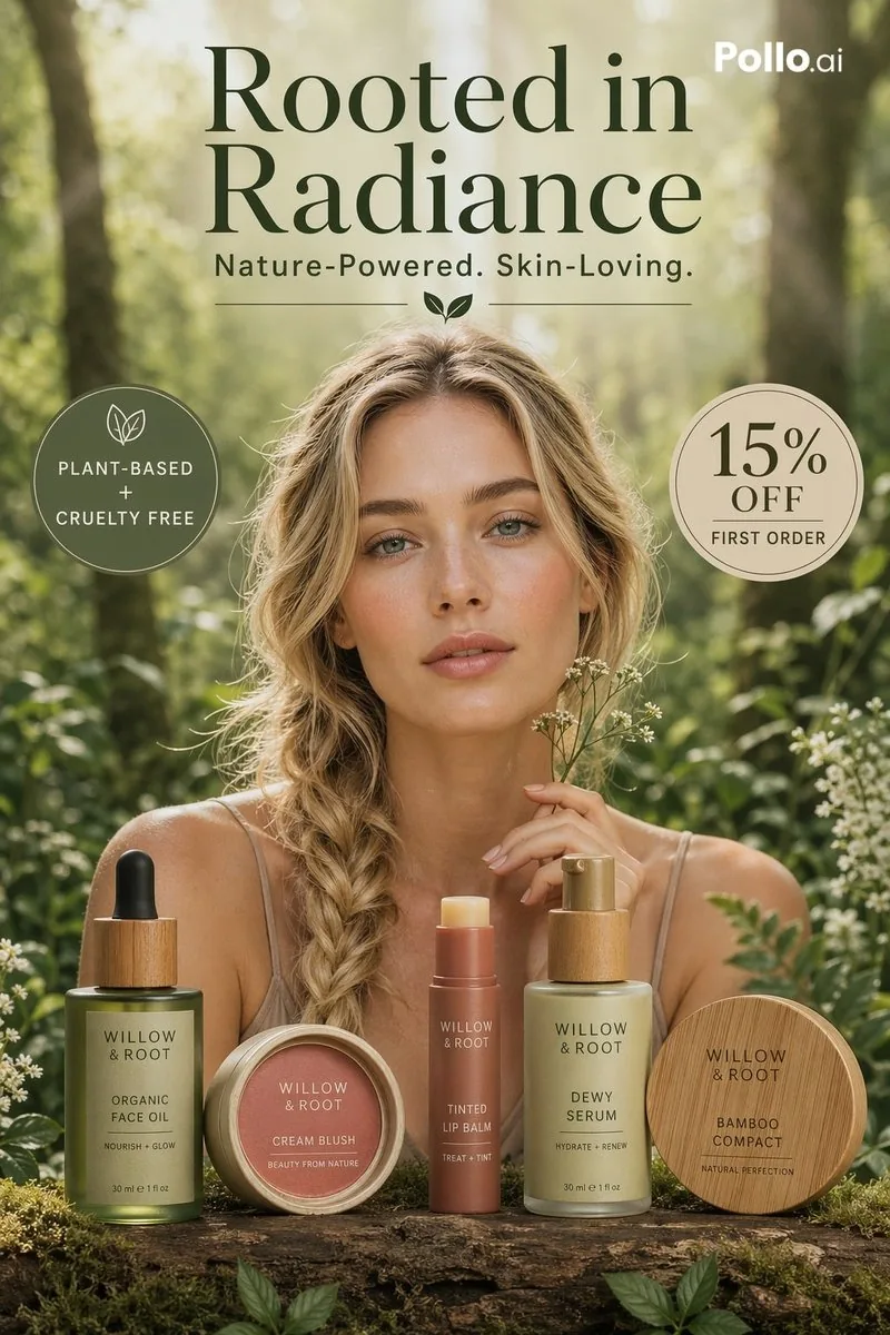 Luxury Botanical Skincare Forest Ad reference