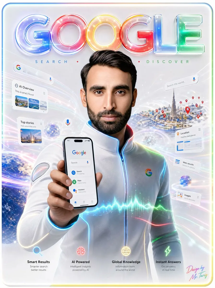 Futuristic Google Search Poster reference