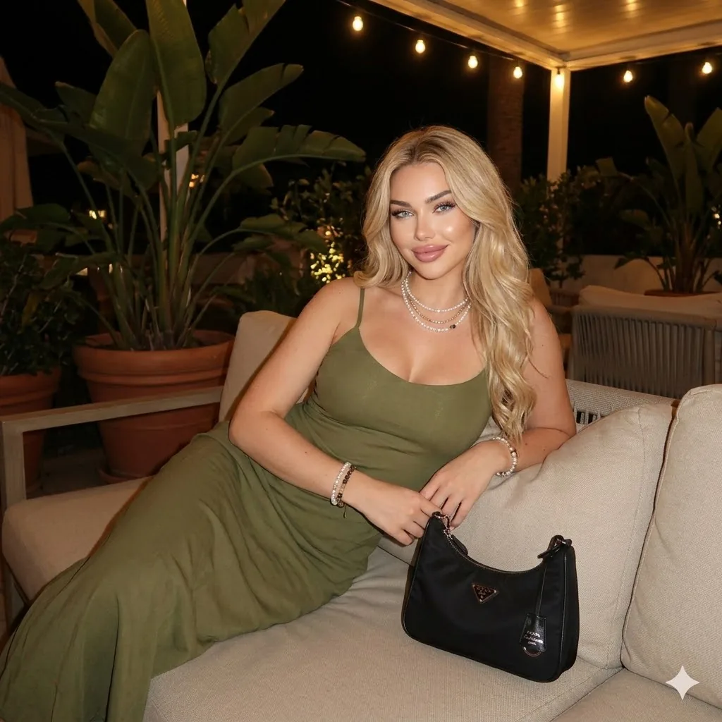 Nighttime Outdoor Lounge Portrait reference