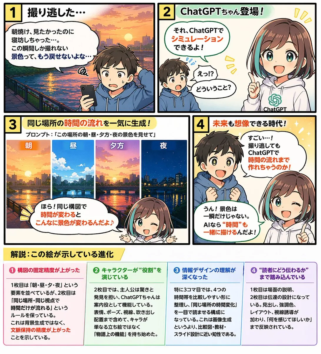 Educational 4-Panel Manga with Infographic reference