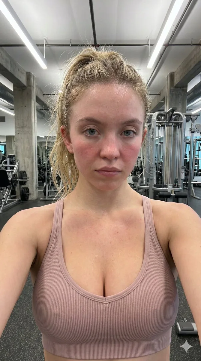 Raw Post-Workout Gym Selfie - Nano Banana Pro AI Prompt for Social Media Post reference