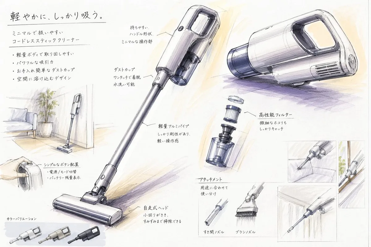 Japanese Vacuum Design Sketch Board reference