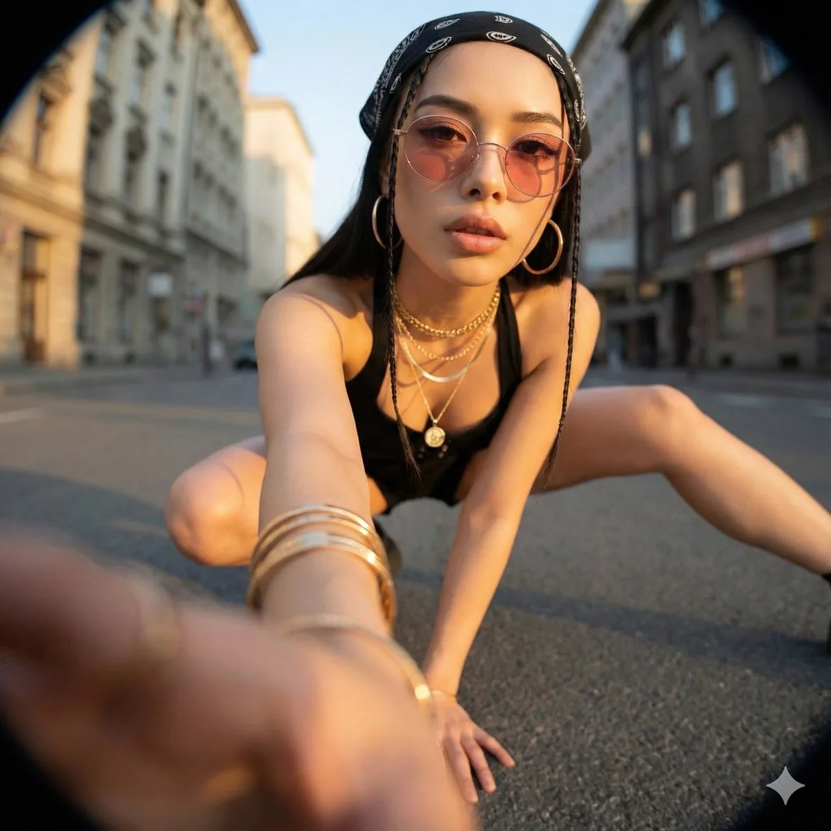 Ultra-Wide Angle Dynamic Pose Remake Prompt - Nano Banana Pro AI Prompt for Social Media Post reference
