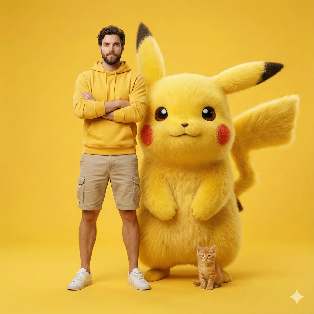 Giant Pikachu Studio Portrait Identity Lock Prompt reference