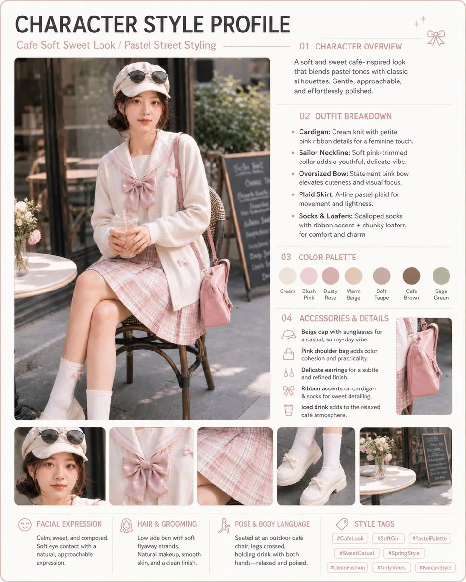 Pastel Cafe Style Profile Card reference