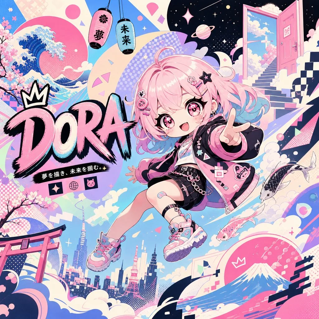 Surreal Japanese Pop Art Twitter Banner reference