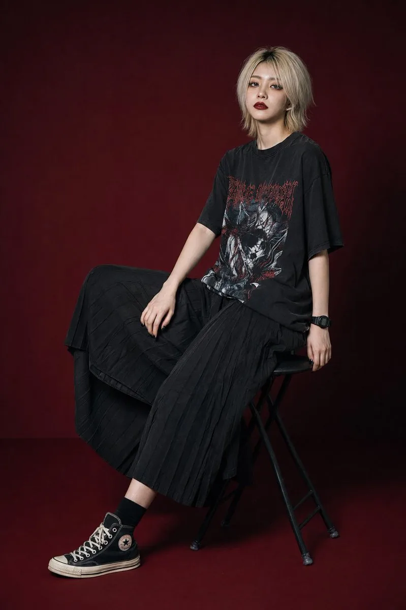 Modern Gothic High-Fashion Portrait reference