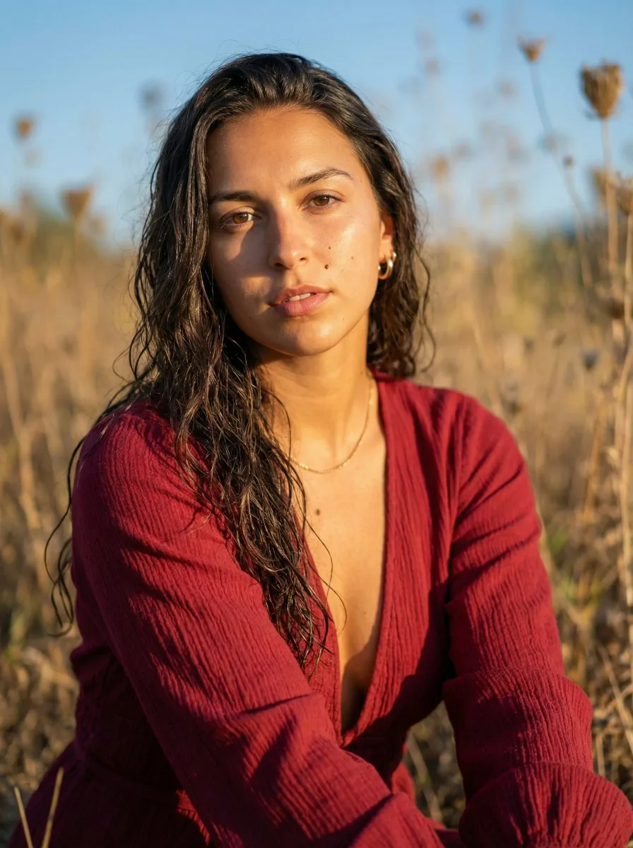 8K Vertical Portrait in Golden Hour - Nano Banana Pro AI Prompt for Social Media Post reference