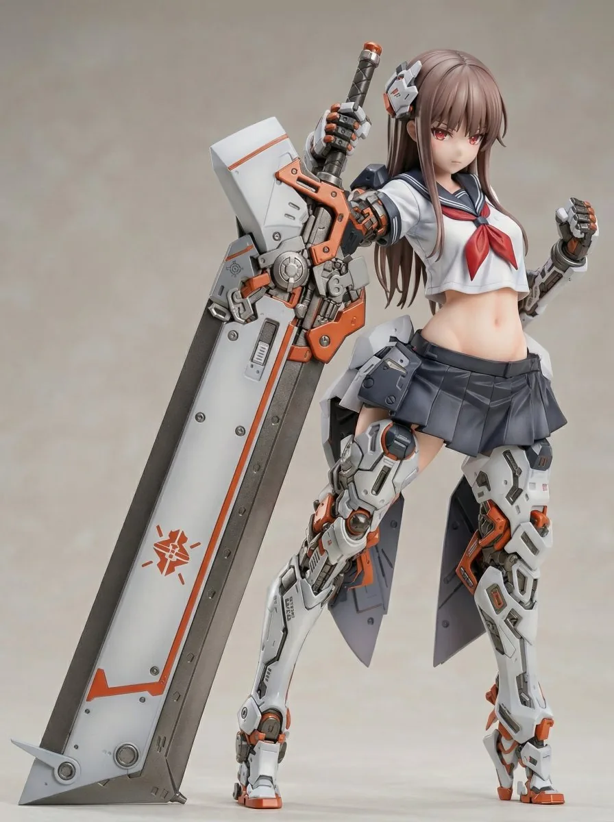 Figure/Model Kit Packaging Prompts for Armored Mecha Girl reference