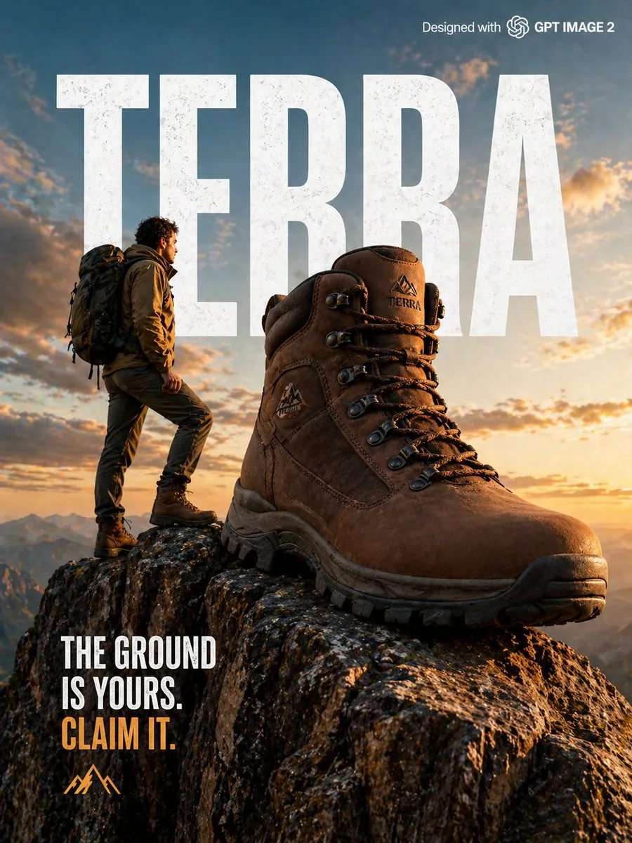Epic Outdoor Footwear Ad reference