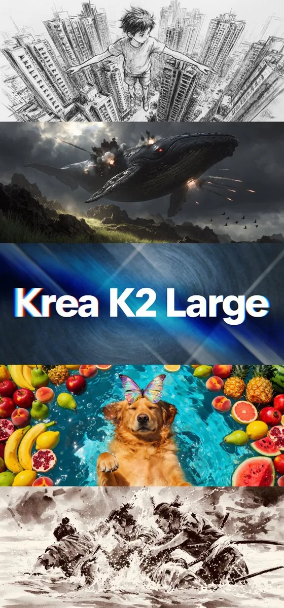 Krea K2 Large Five-Panel Showcase reference
