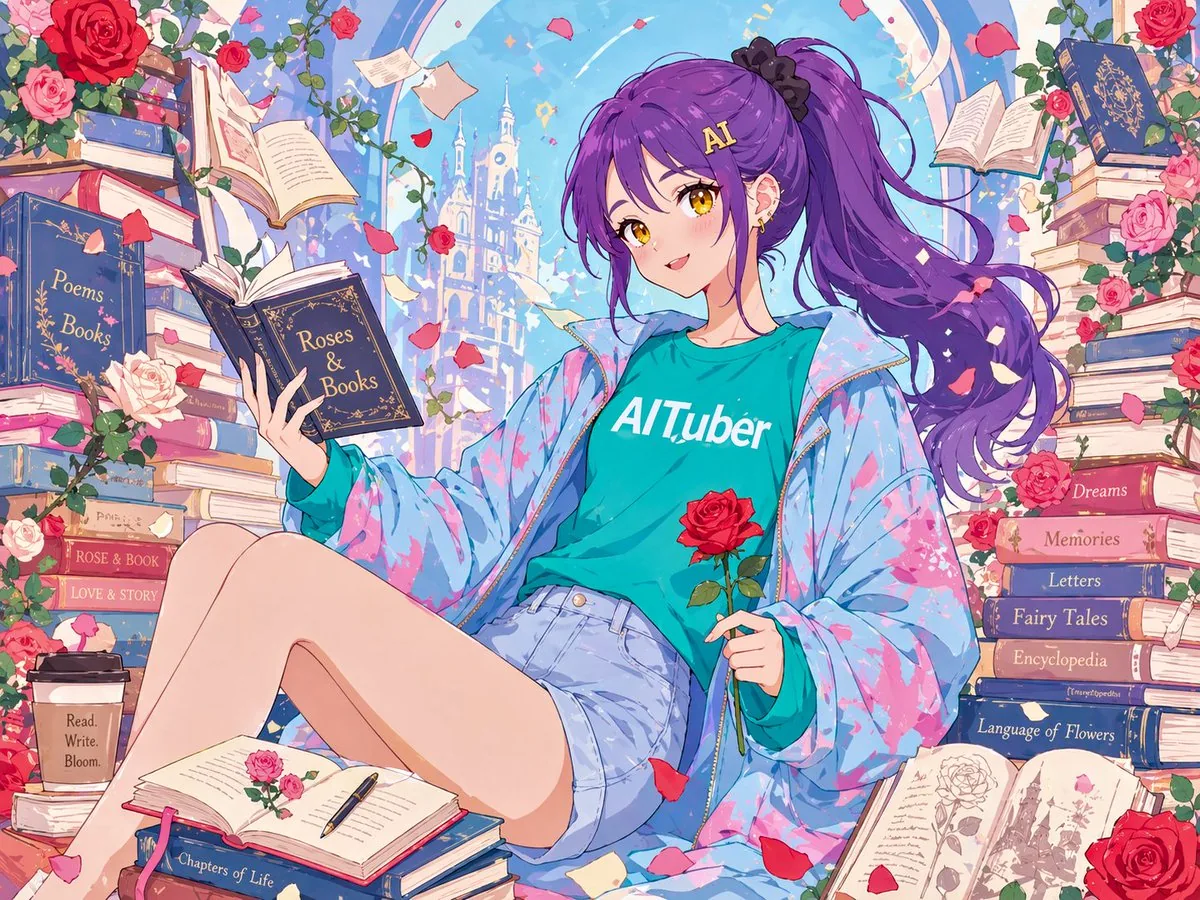 Anime Roses and Books End Card reference