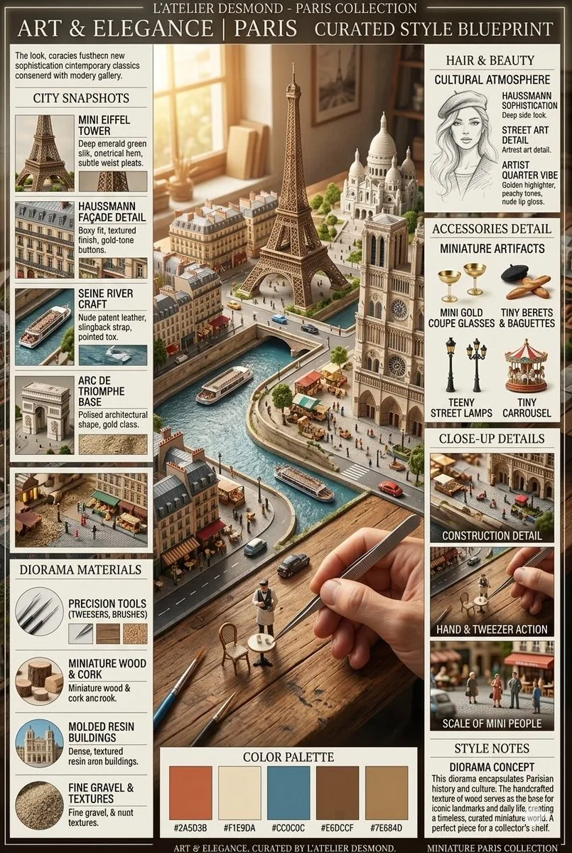 Parisian Diorama Infographic Blueprint reference