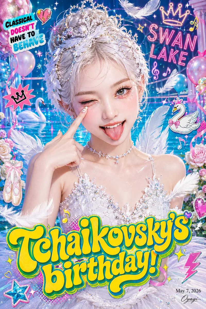 Pop Swan Lake Birthday Poster reference
