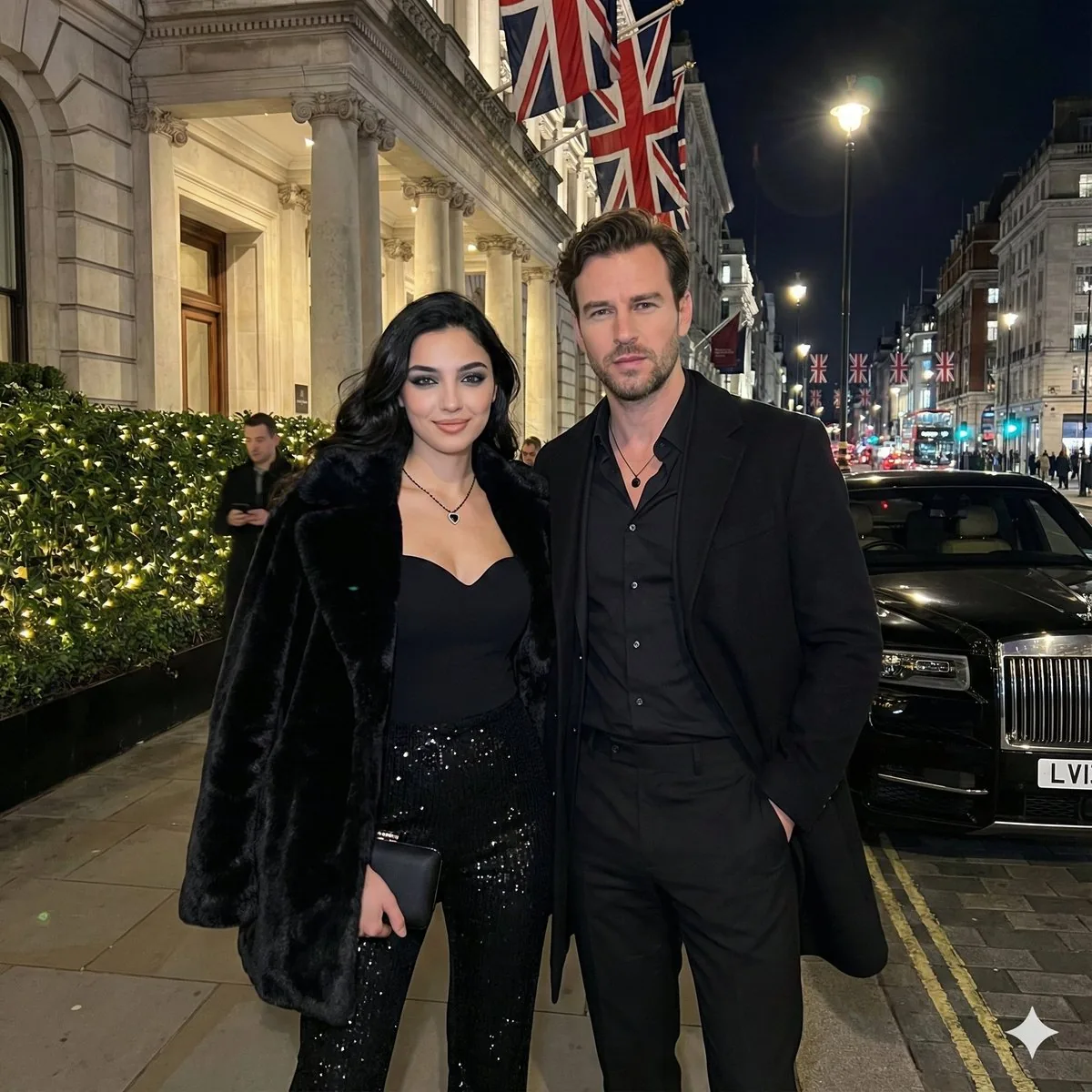 Luxury Monochrome Couple Portrait Prompt - Nano Banana Pro AI Prompt for Social Media Post