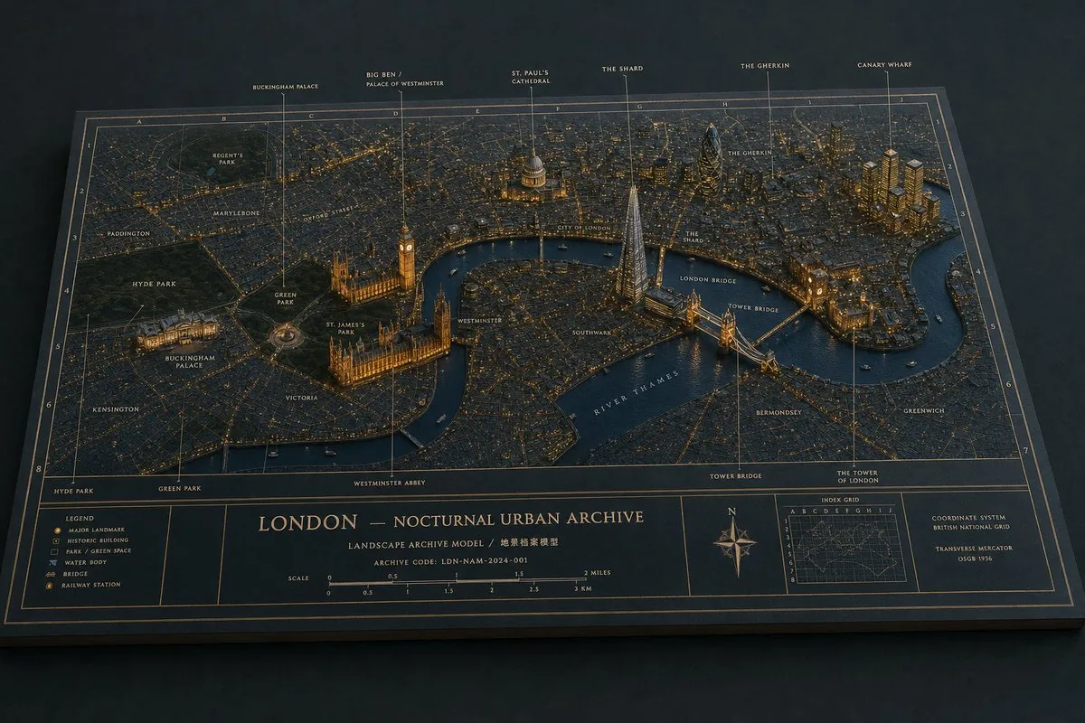 London Nocturnal Urban Archive Diorama reference