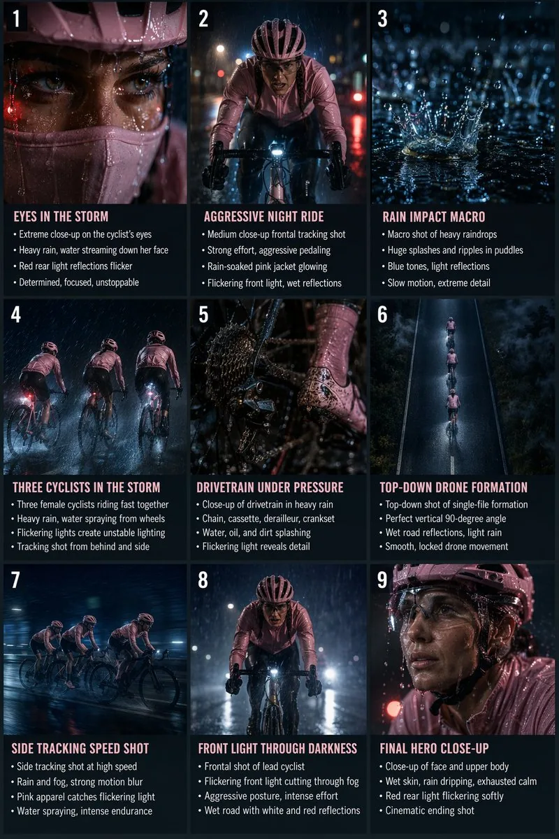 Night Rain Storyboard Infographic reference