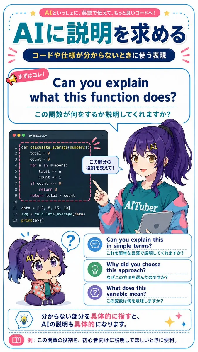 AI Code Explanation English Poster reference