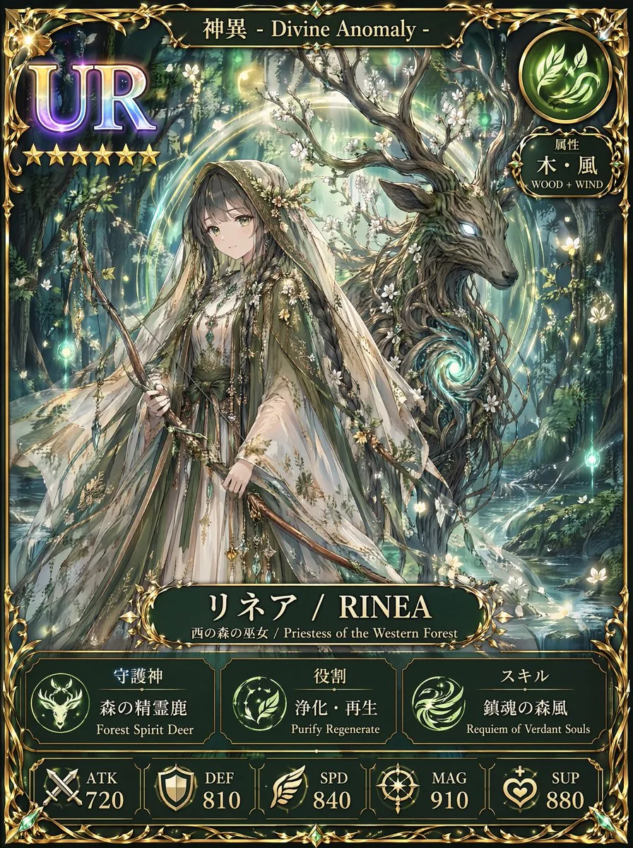 Fantasy UR Forest Priestess Card reference