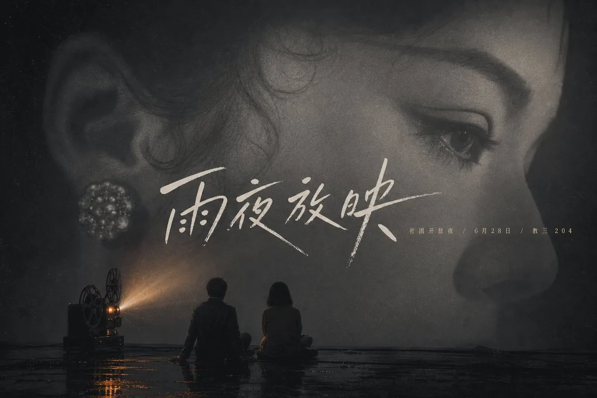 Rainy Night Cinema Poster reference