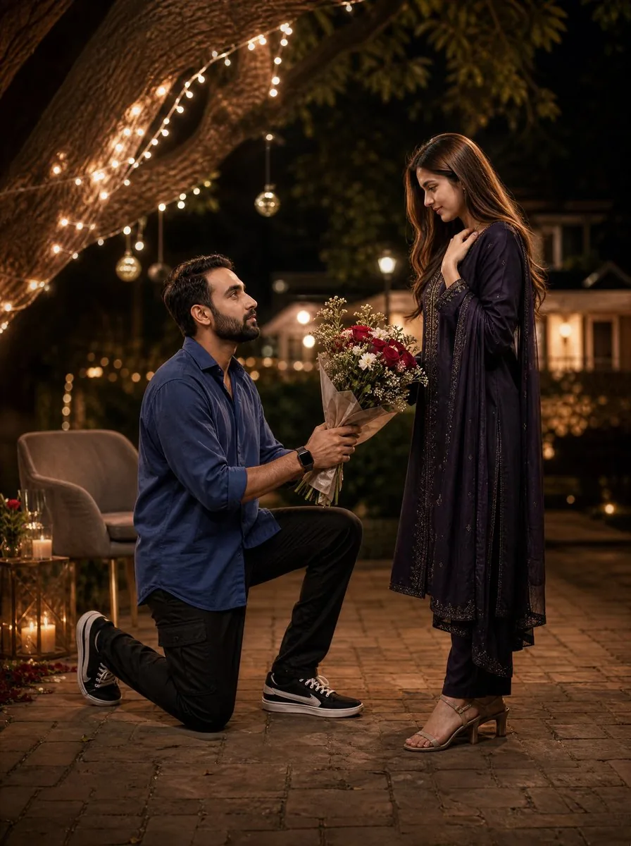 Night Park Proposal Portrait reference