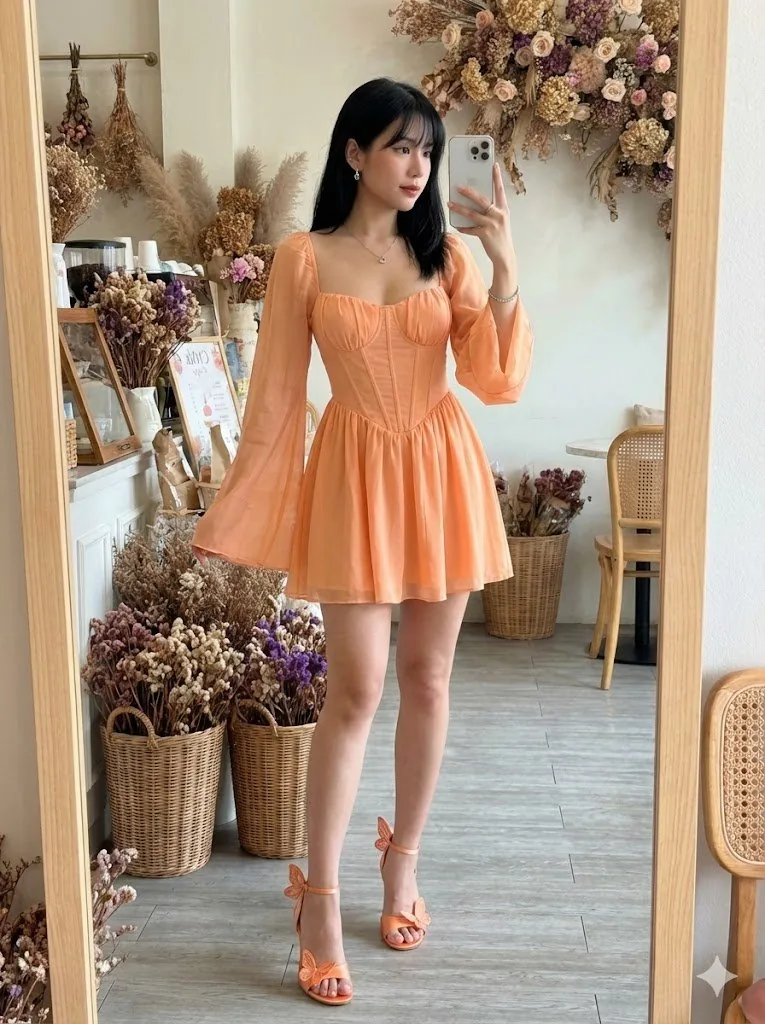 Fairy-Core Mirror Selfie with Identity Lock Prompt - Nano Banana Pro AI Prompt for Social Media Post reference