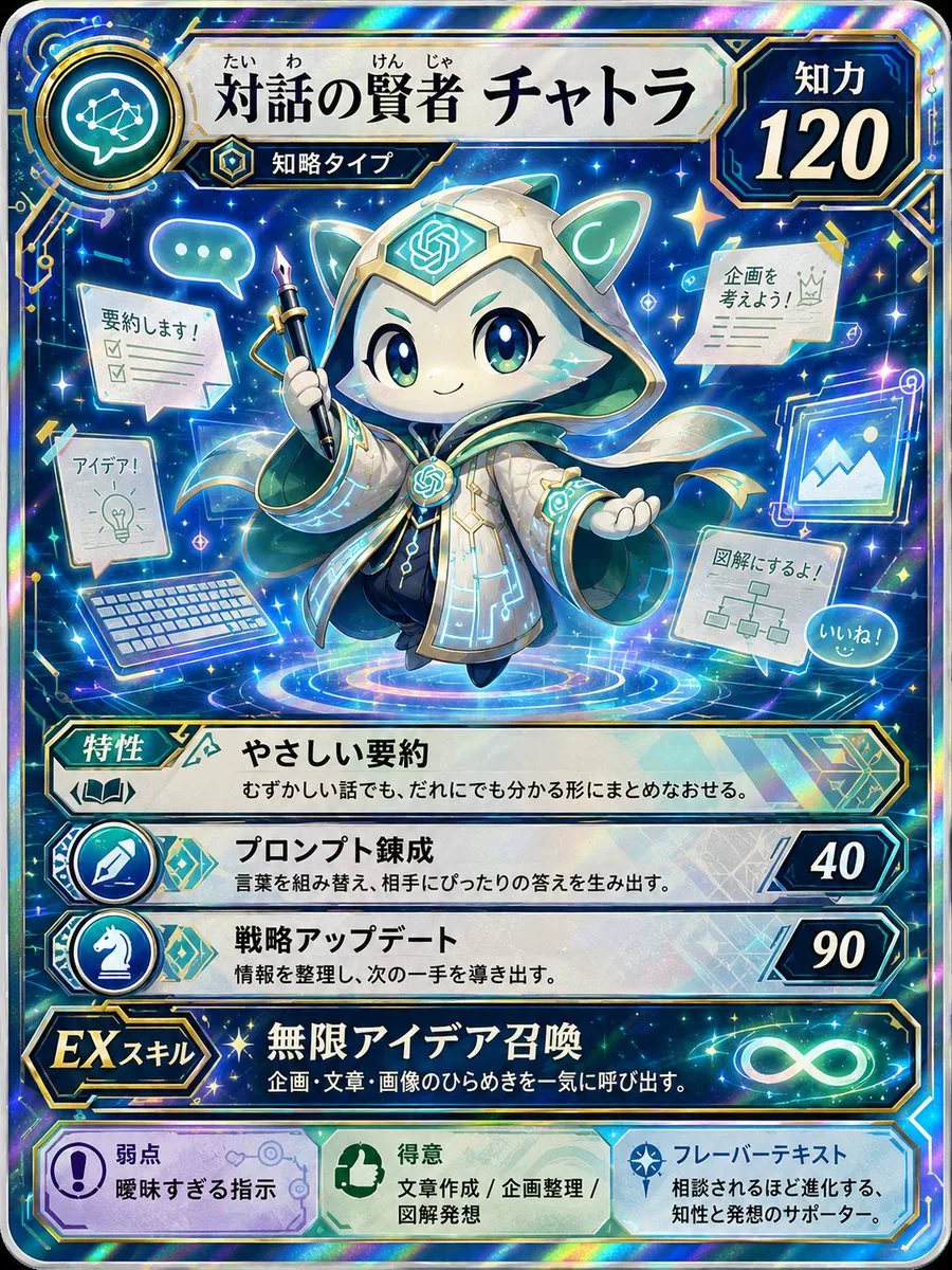 Pokemon Card Style Character reference