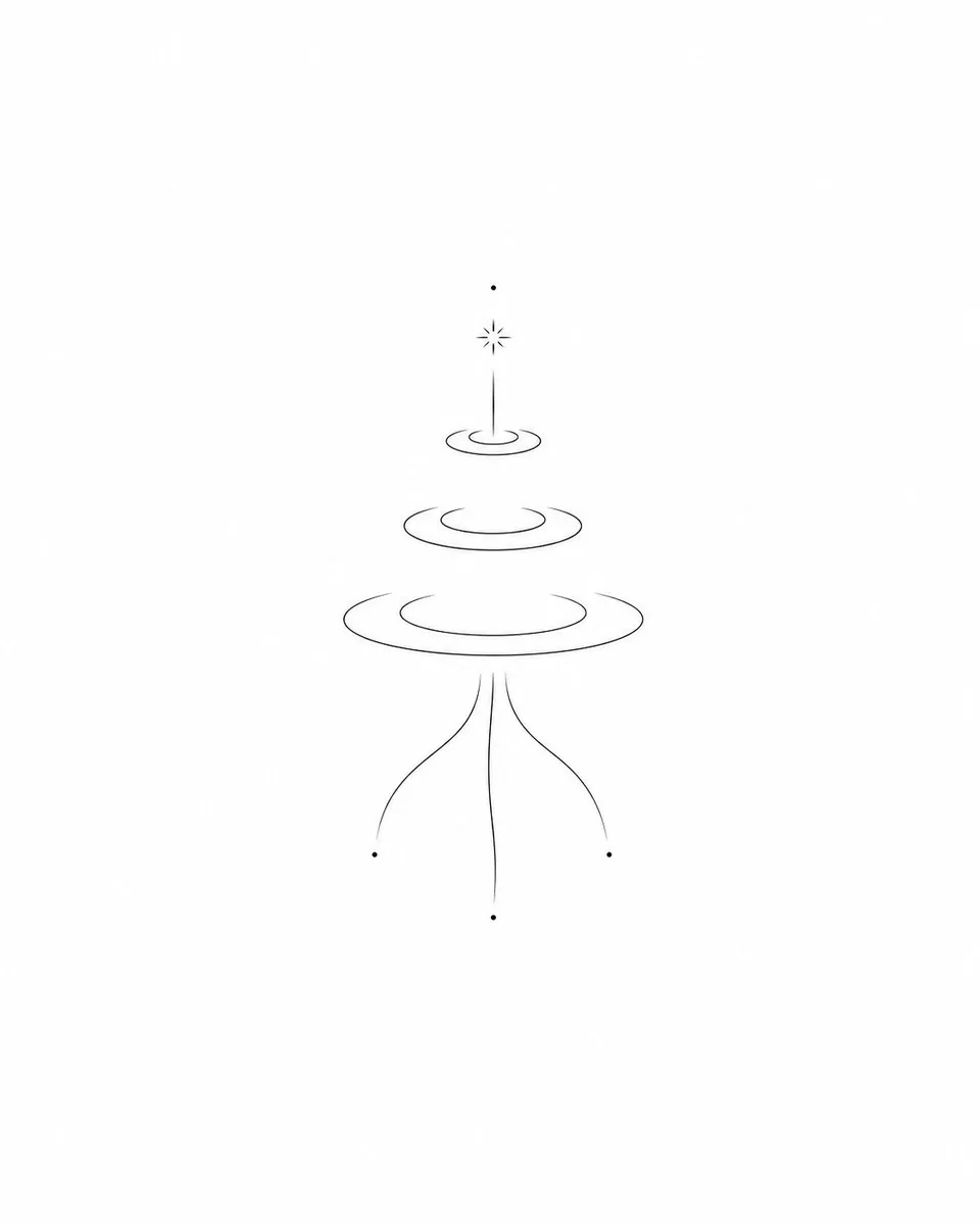 Minimalist Symbolic Tattoo Design reference